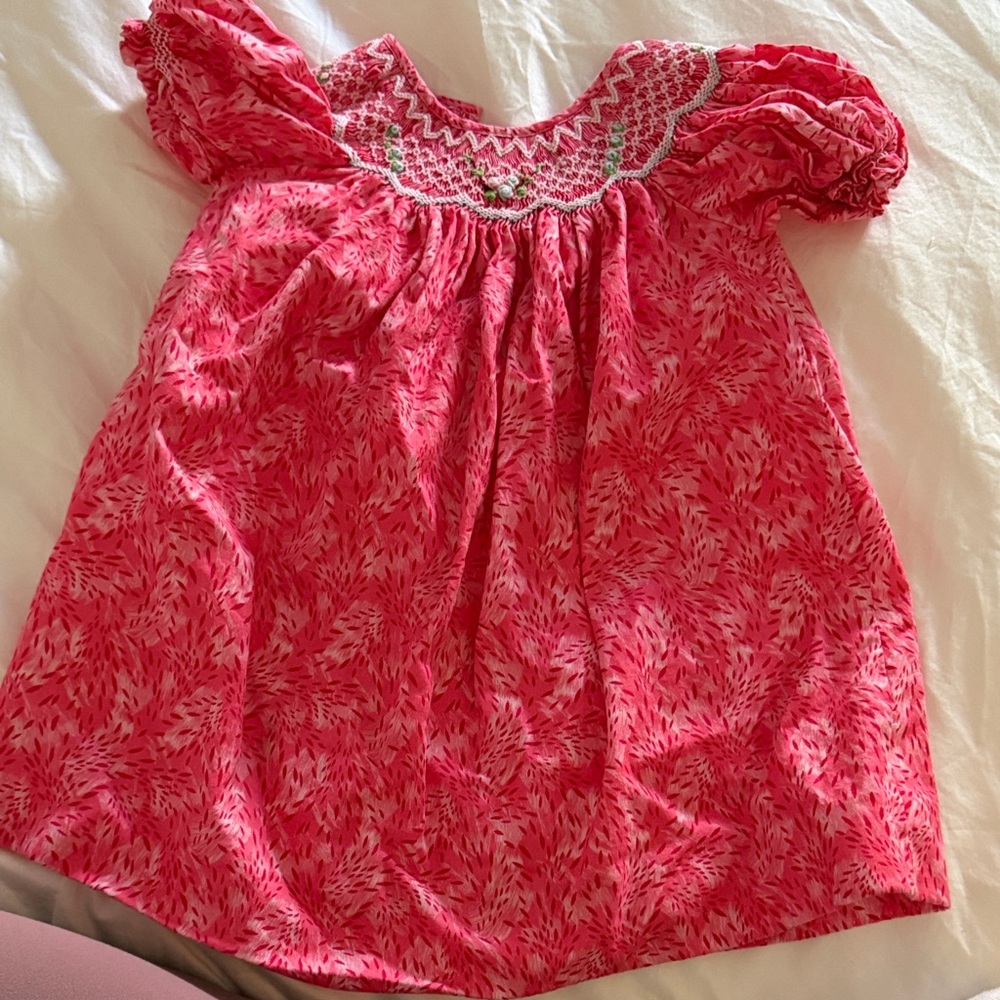 Charming Pink Smocked Kids Blouse
